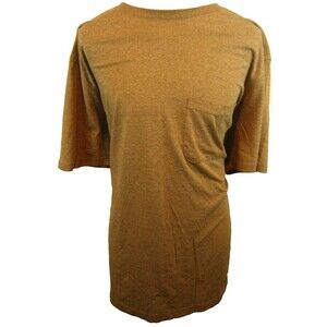 Mens Outdoor Life Brown Cotton Blend SS Crew Neck T-Shirt w Pocket sz 3XL